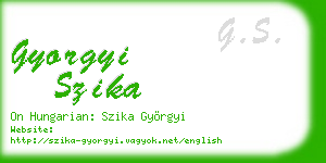 gyorgyi szika business card